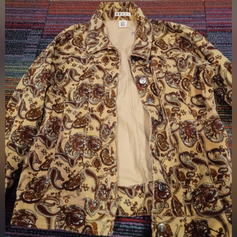 Vintage brown Paisley denim shirt size M